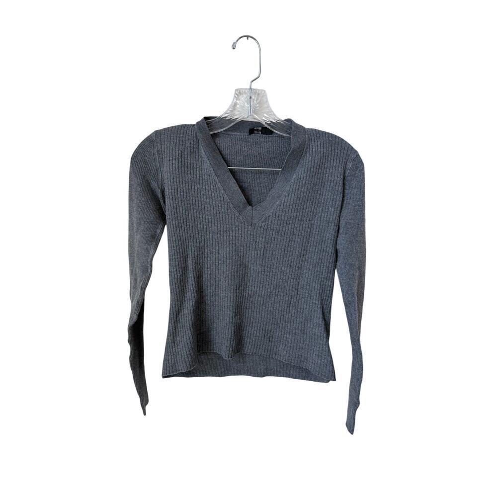 Joseph Ribbed Knit Sweater Silk Cashmere Wool Blend Long Sleeve Top Size Large